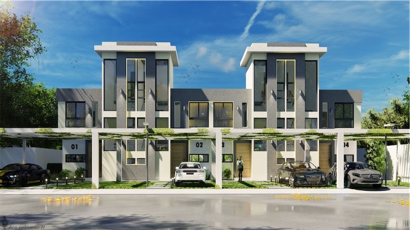 casas vacacionales y villas - Venta de villas en boca chica complejo turístico con piscina Santo Domingo 2