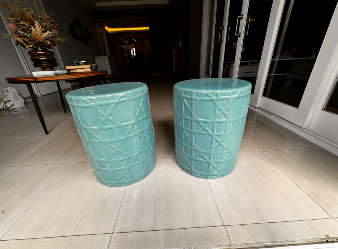 decoración y accesorios - Bancos de Cerámica Azul 2