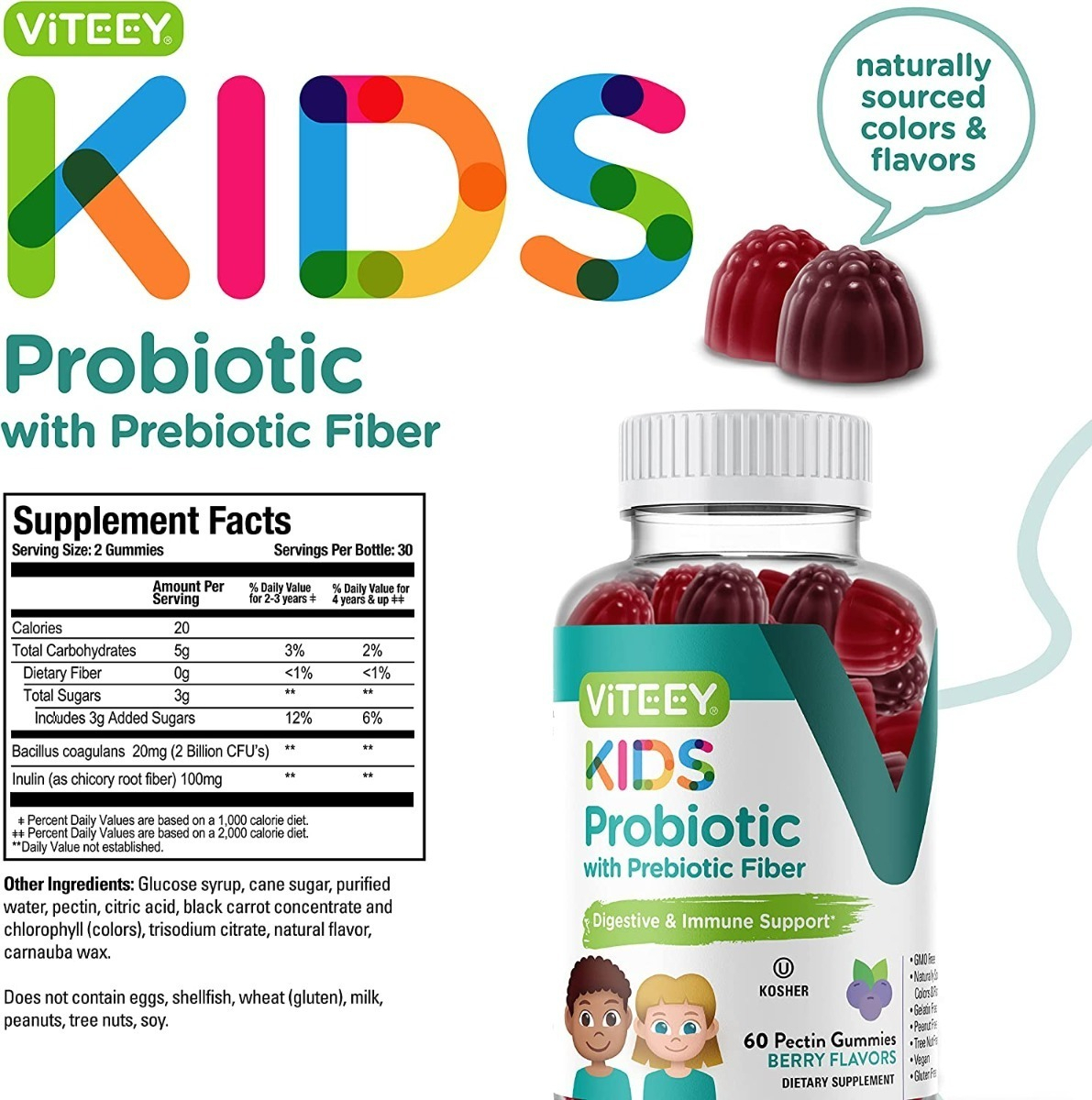 Salud y Equipamiento Médico - Probiotico Niños Fibra Viteey 1