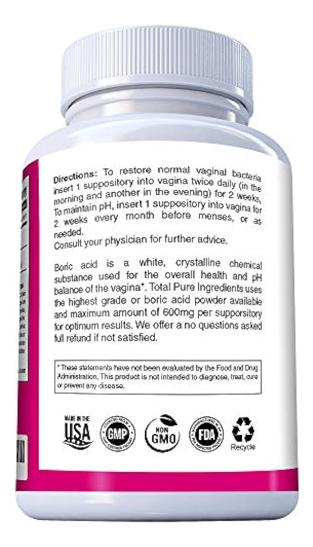 Salud y Equipamiento Médico - Supositorios De Acido Borico - Nature's Harmony - X30 Und 1