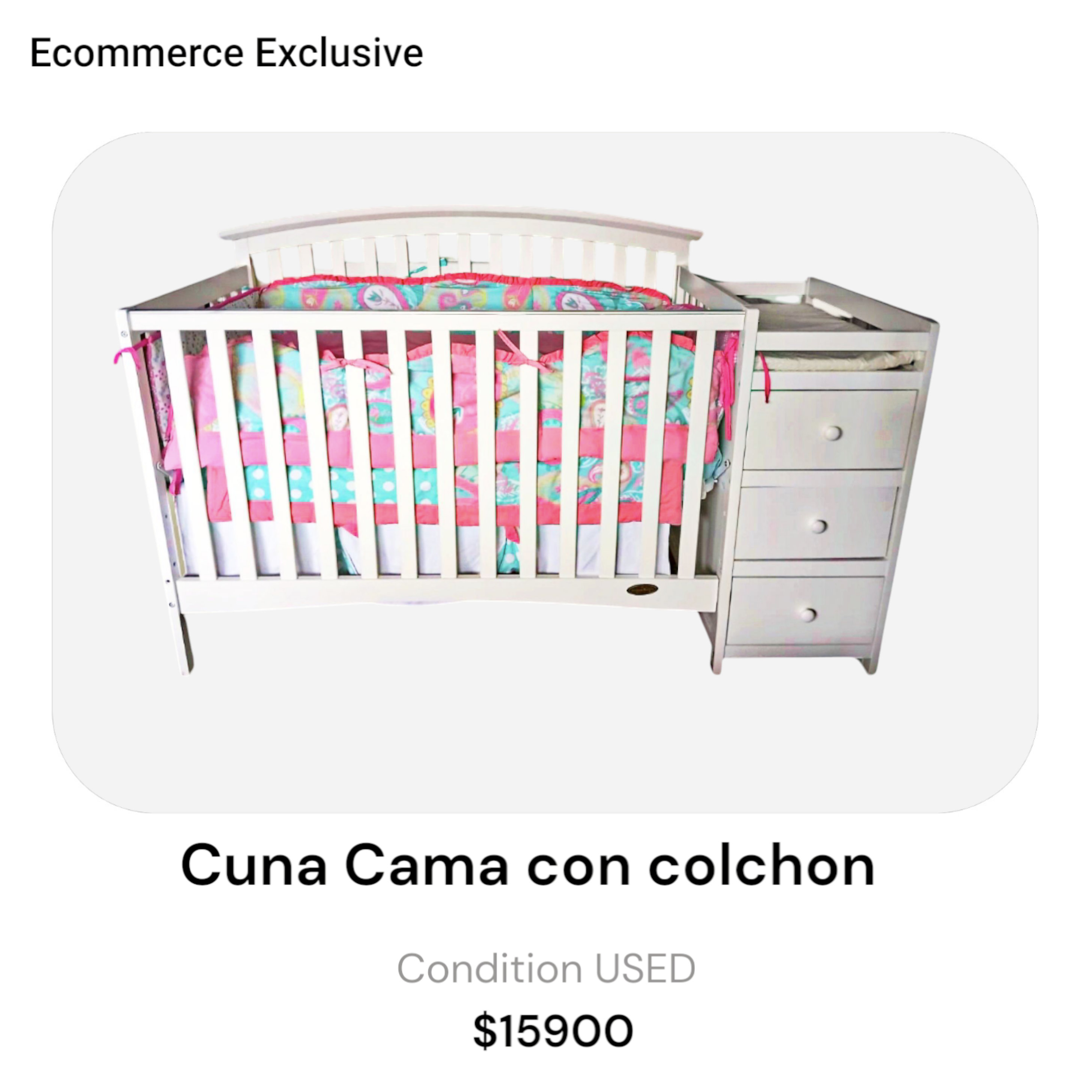 muebles - Cuna Cama con Cambiador  0