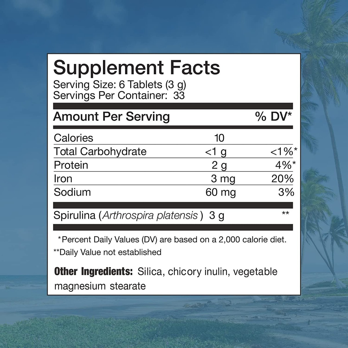 Salud y Equipamiento Médico - Espirulina Hawaiana 200 Tabs - Unidad 1