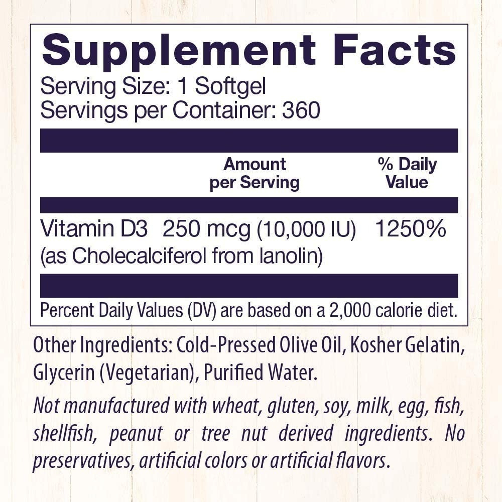 Salud y Equipamiento Médico - Vitamina D3 10000iu Healthy Ori - U - Unidad A $641 1