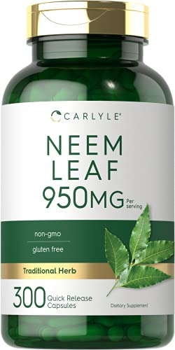 Salud y Equipamiento Médico - Hoja De Neem | 950 Mg | 300 Capsulas En Polvo | Formula Sin 1