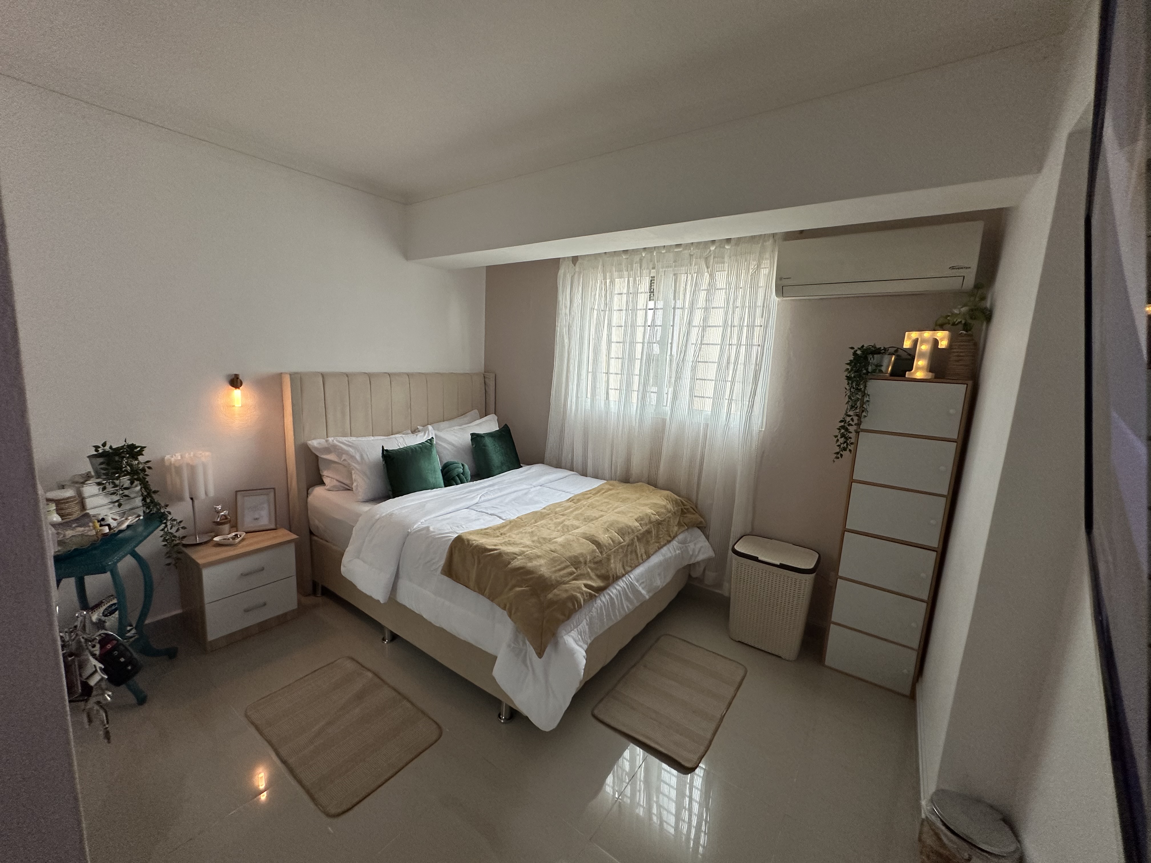 muebles y colchones - Bella Cama Full Crema + Colchon Doble Pillow Top  2