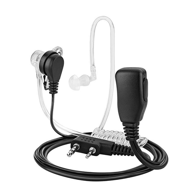 accesorios para electronica - Auriculares transparente con micrófono PTT de 2 pines, tubo acústico BAOFENG 2