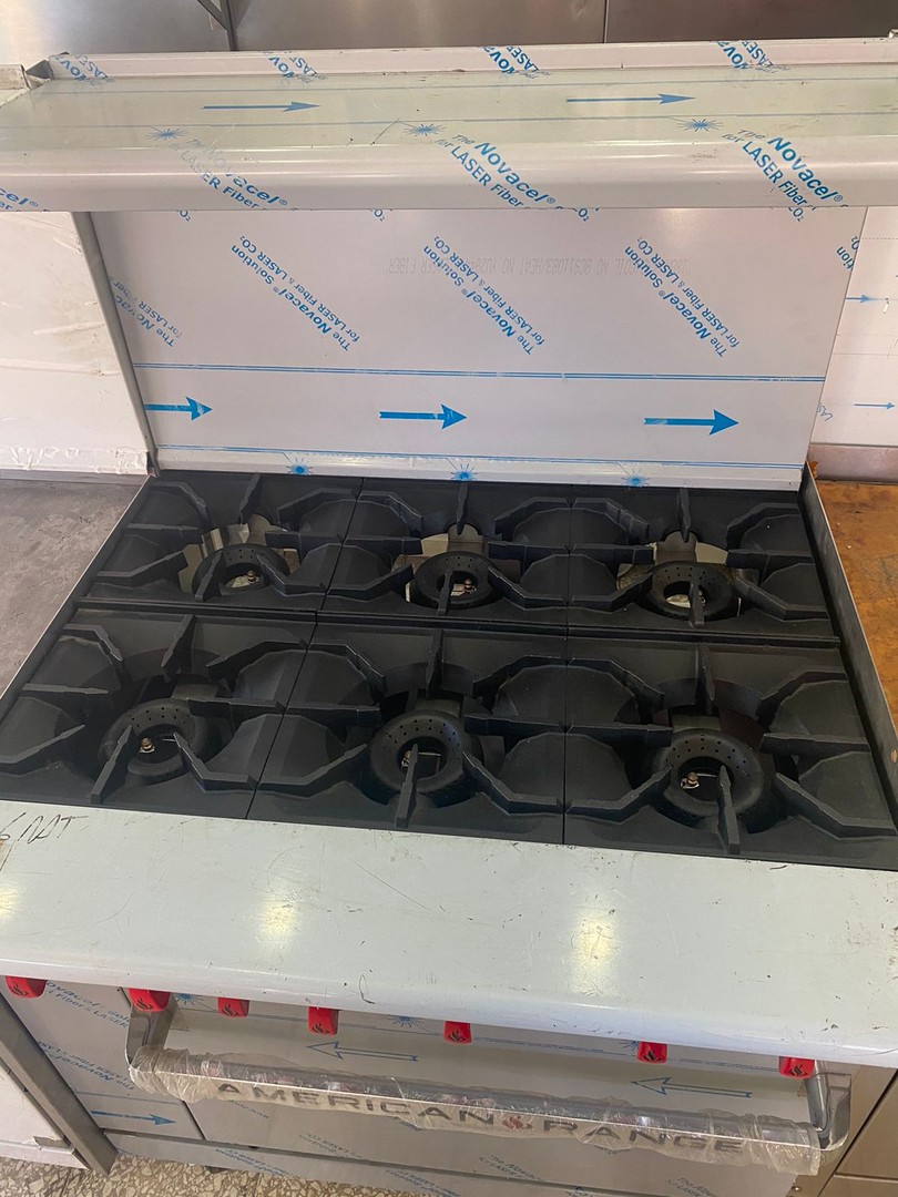 equipos profesionales - Estufa American Range 6 Hornilla y horno 1