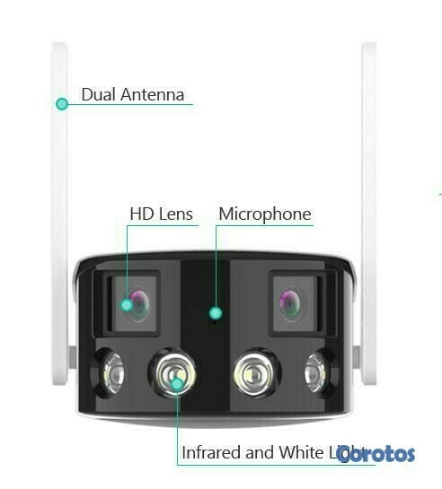 camaras y audio - Camara de seguridad wifi 180 grados con angulo de vision panoramica 4