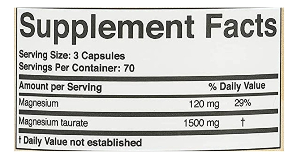 Salud y Equipamiento Médico - Taurato Magnesio 1500mg Double 1