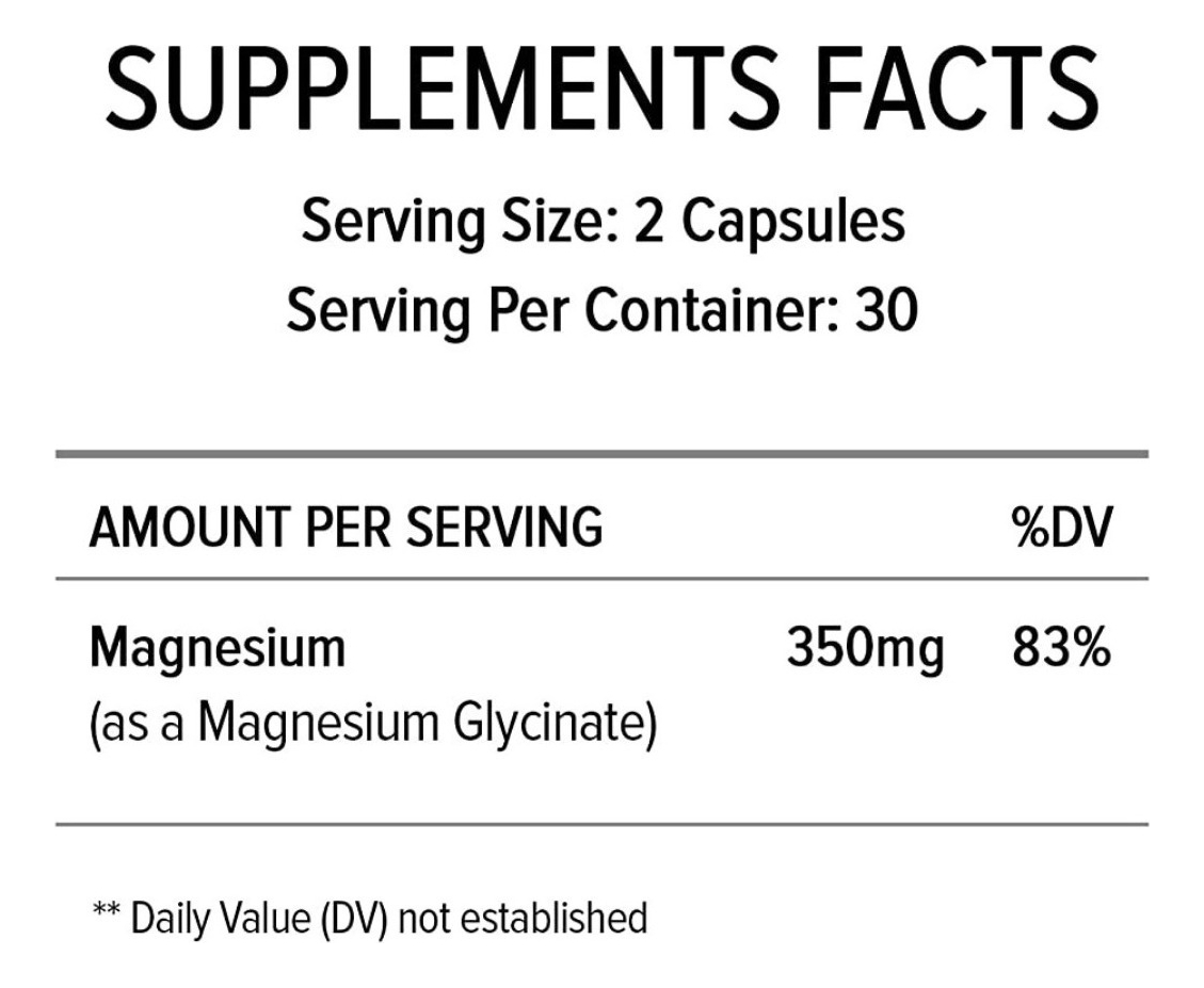 Salud y Equipamiento Médico - Glicinato Magnesio 350mg 60 capsulas 1