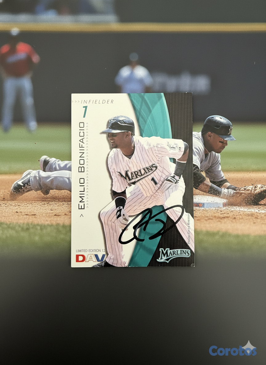 hobby y coleccion - Emilio Bonifacio - Tarjeta de Marlins Autografiada 1