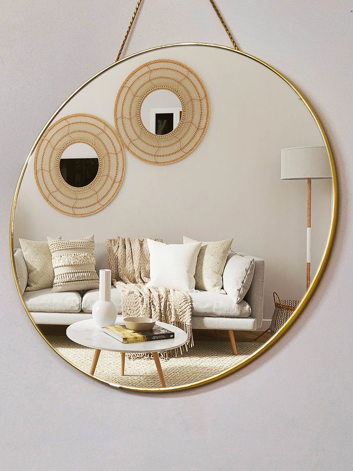 decoración y accesorios - Espejos redondo y ovalados dorados  1