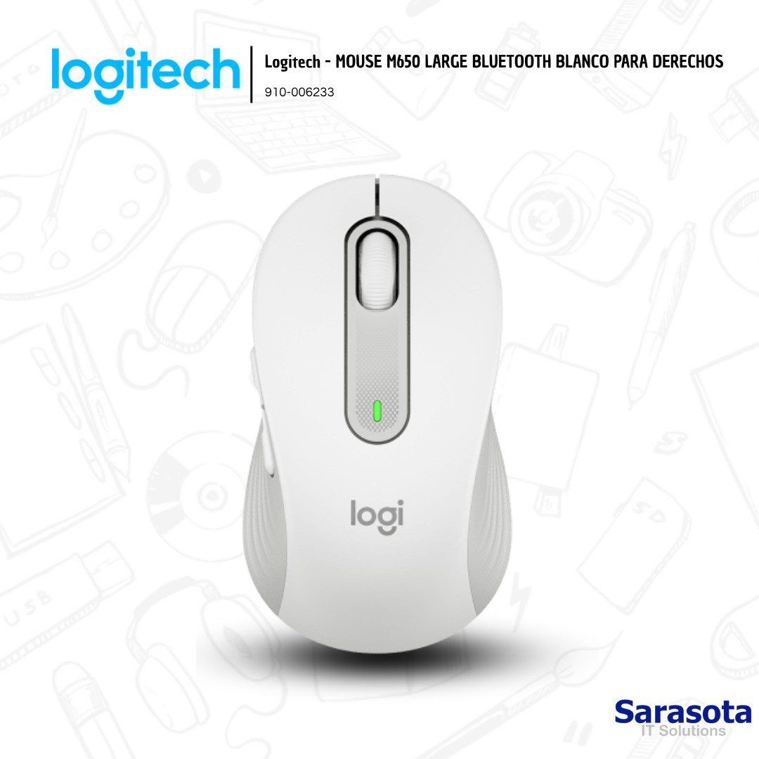 accesorios para electronica - Logitech - MOUSE M650 LARGE BLUETOOTH BLANCO 0