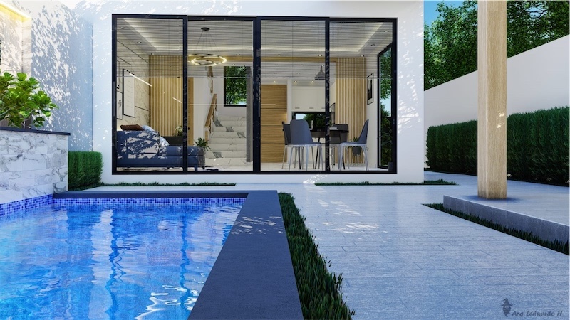 casas vacacionales y villas - Venta de villas en boca chica complejo turístico con piscina Santo Domingo 0