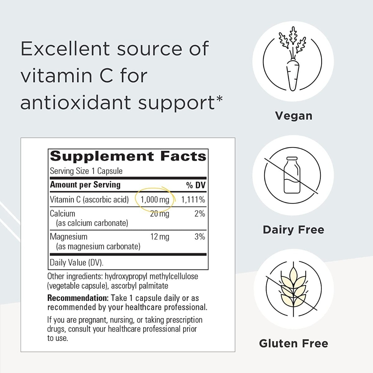 Salud y Equipamiento Médico - Vitamina C 60 Cap Integrative - Un - Unidad A $3448 1