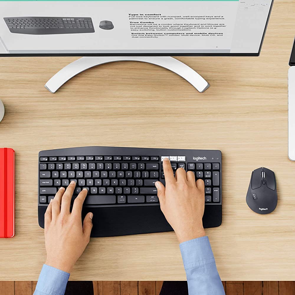 computadoras y laptops - TECLADO MOUSE LOGITECH MK850 PERFORMANCE WIRELESS COMBO INGLES (ENG) BLUETOOTH Y 2