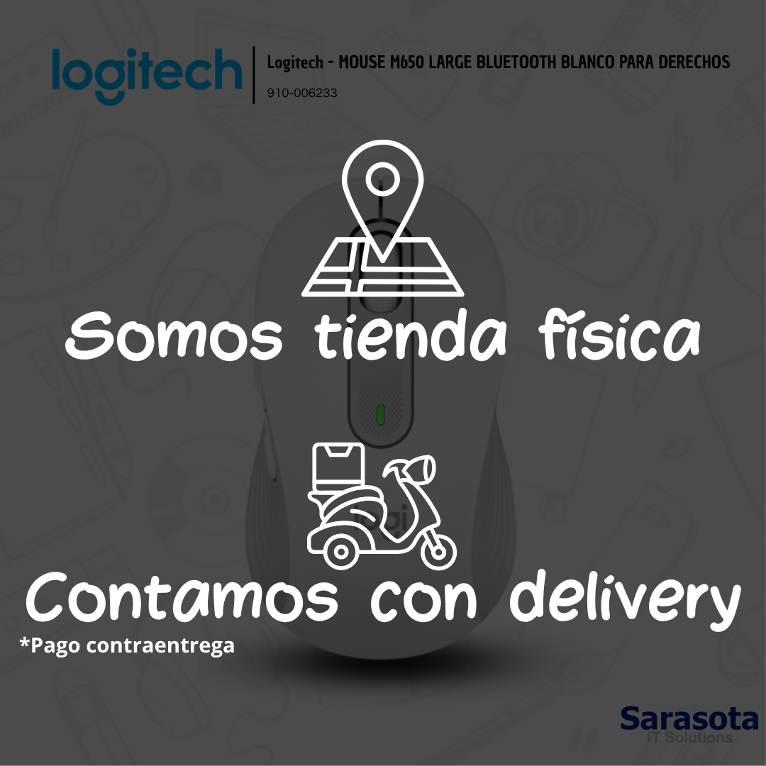accesorios para electronica - Logitech - MOUSE M650 LARGE BLUETOOTH BLANCO 1