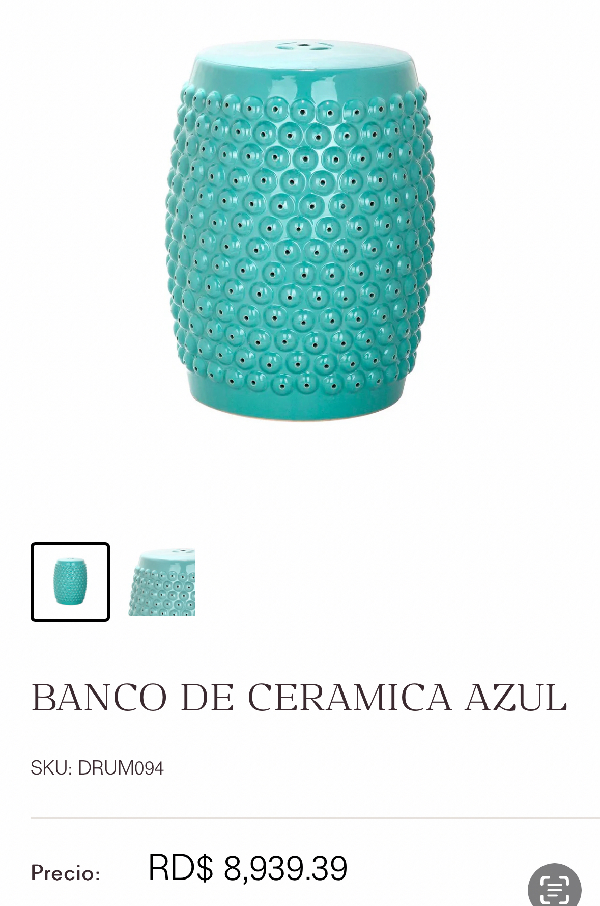 decoración y accesorios - Bancos de Cerámica Azul 1