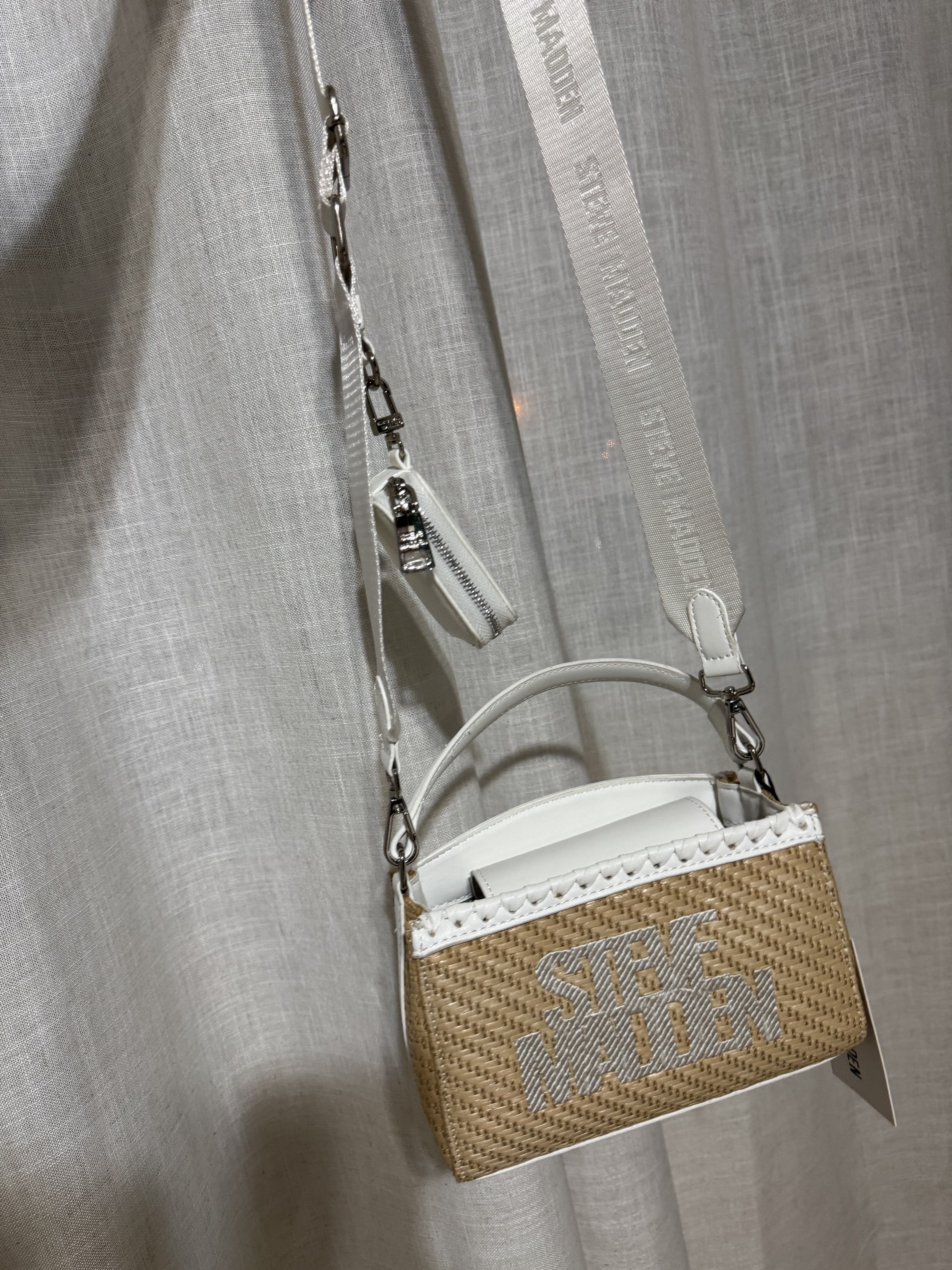 carteras y maletas - cartera steve madden blanca 1