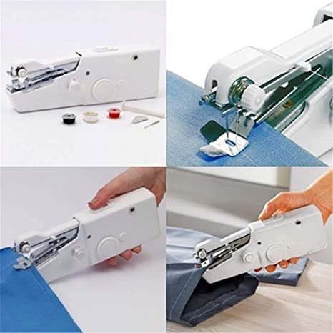 electrodomesticos - Minimáquina de coser de mano, práctica puntada, portátil, inalámbrica maquina  3