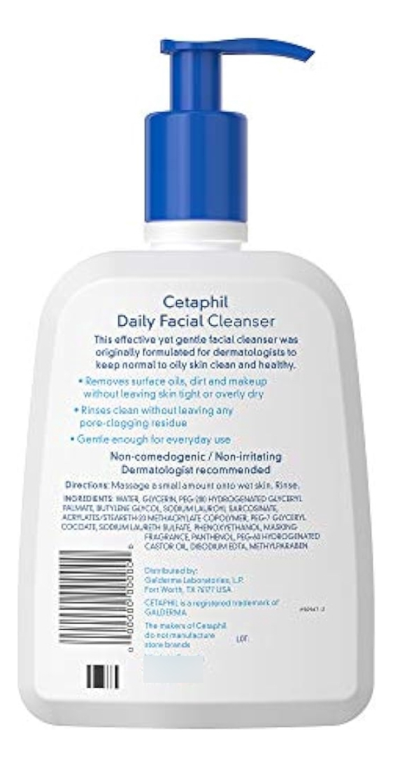 Salud y Equipamiento Médico - Limpiador Facial Diario Para Piel Sensible - Cetaphil - 4