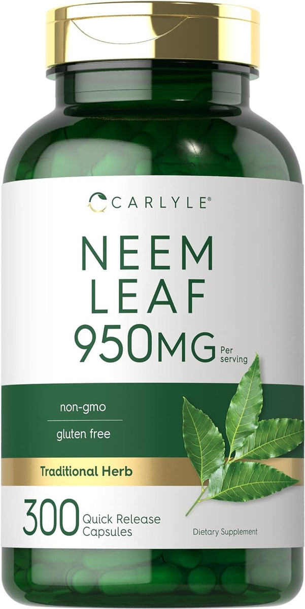Salud y Equipamiento Médico - Hoja De Neem | 950 Mg | 300 Capsulas En Polvo | Formula Sin 0