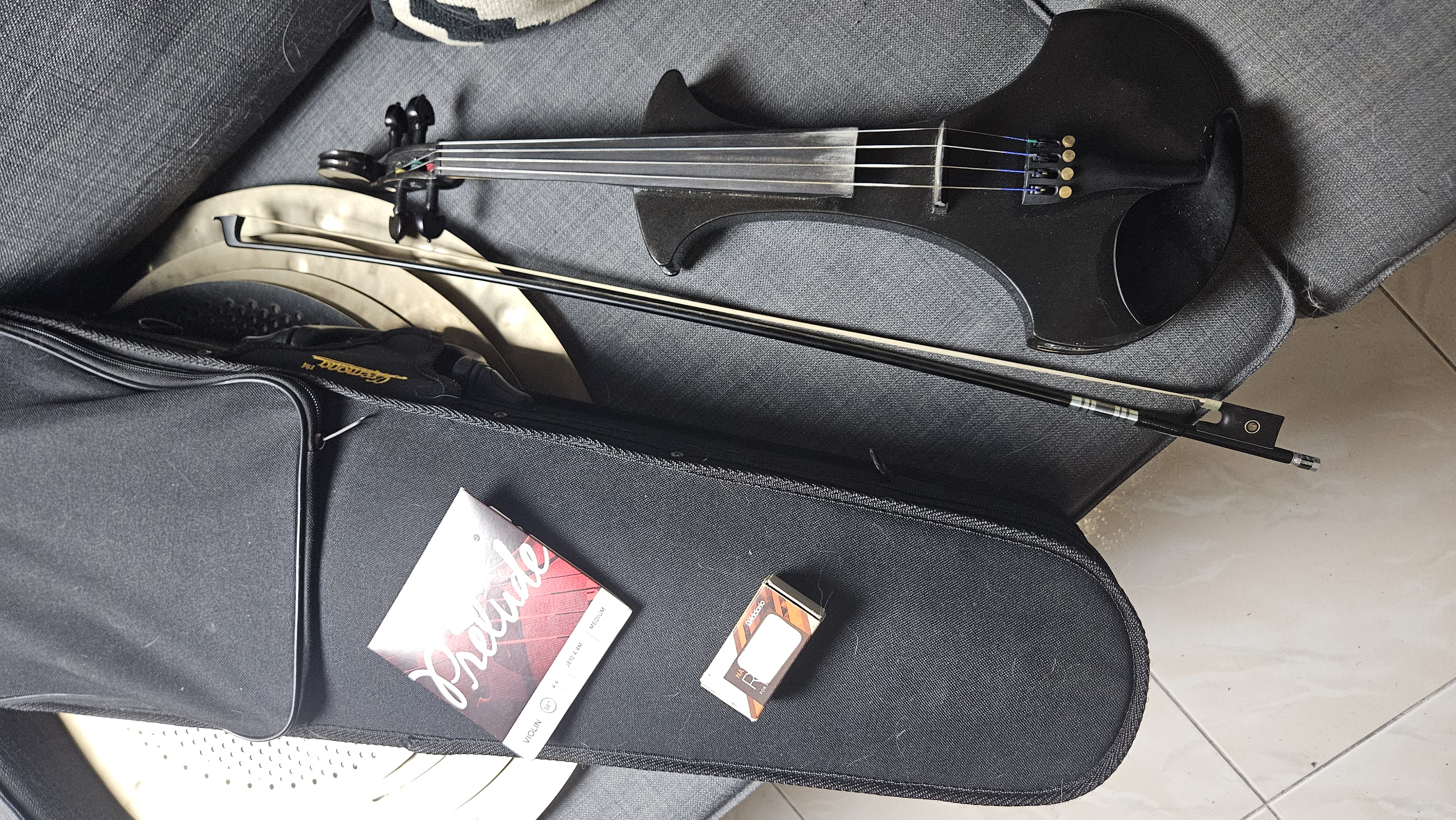 instrumentos musicales - Violin Electrico + Arco de fibra de carbono 0