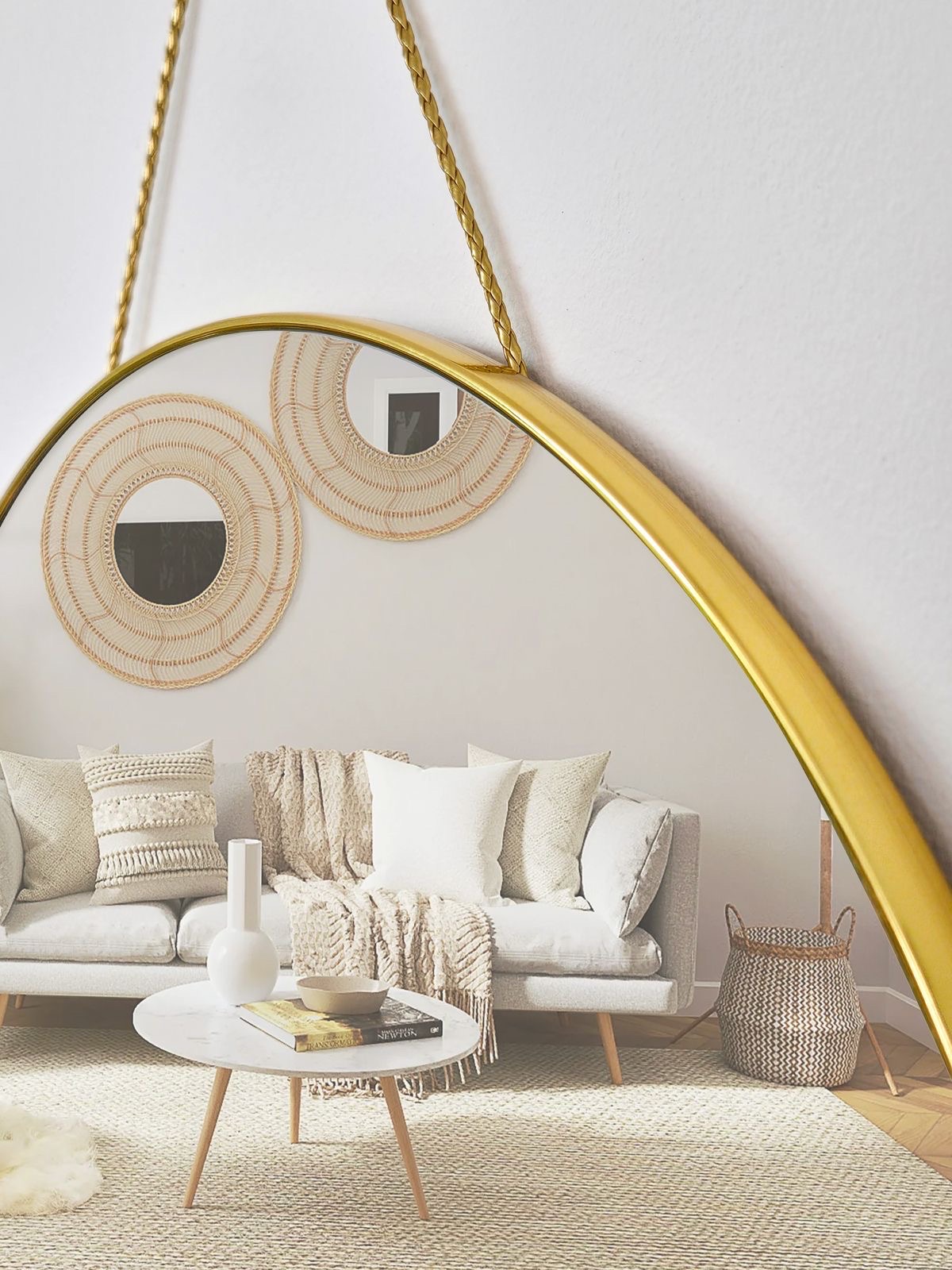 decoración y accesorios - Espejos redondo y ovalados dorados  3