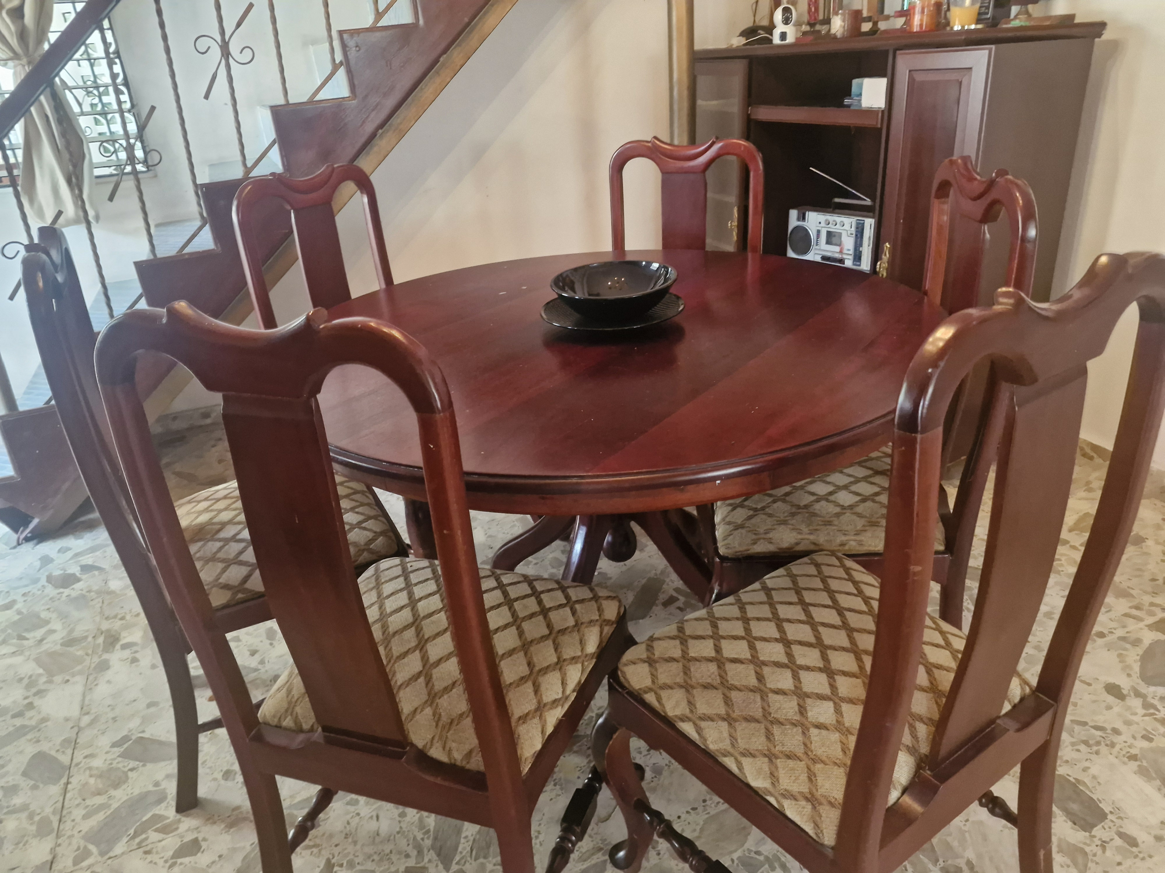 muebles y colchones - Juego comedor Caoba 6