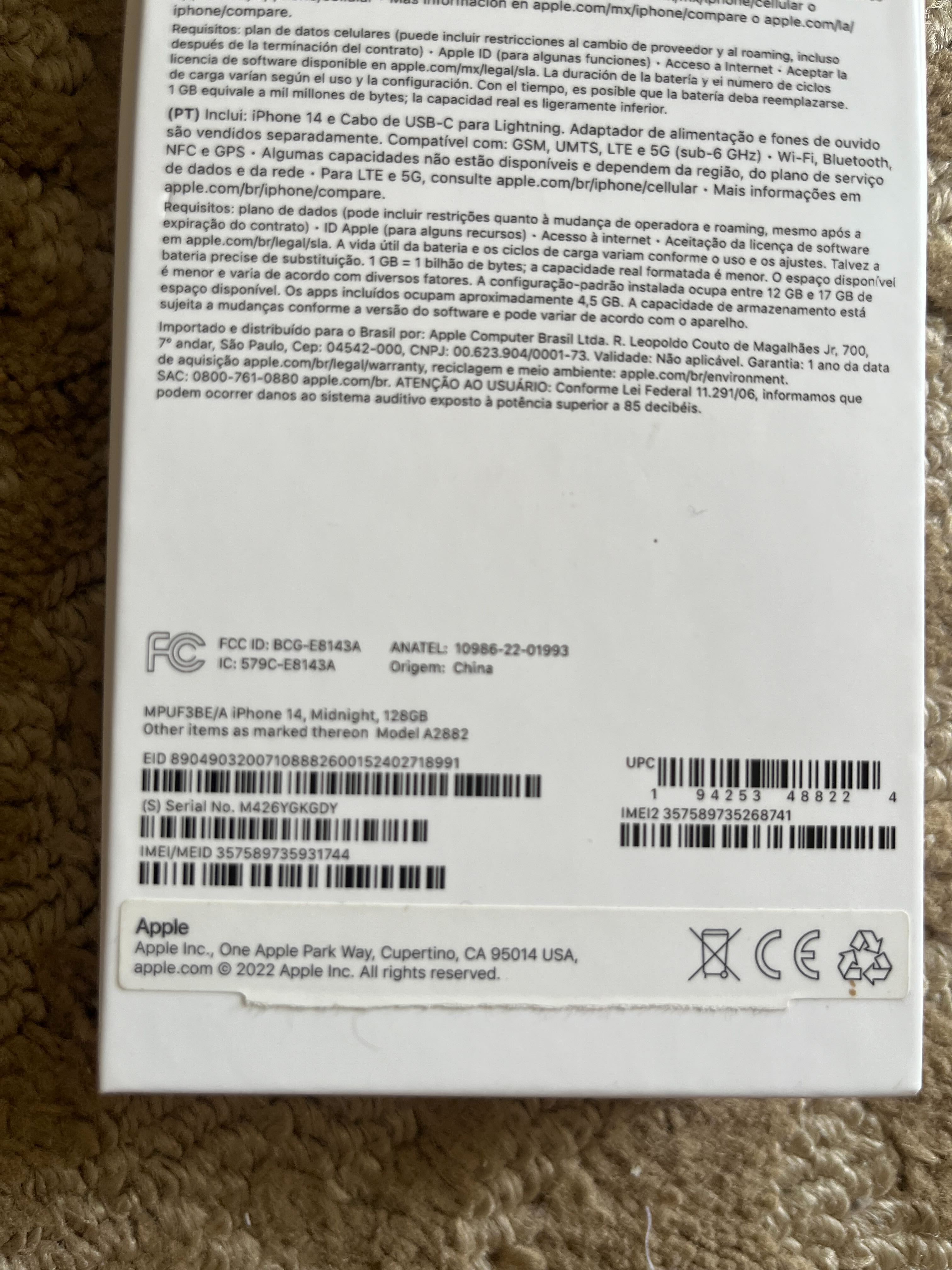 celulares y tabletas - IPHONE 14 FACTORY UNLOCKED 128GB 4