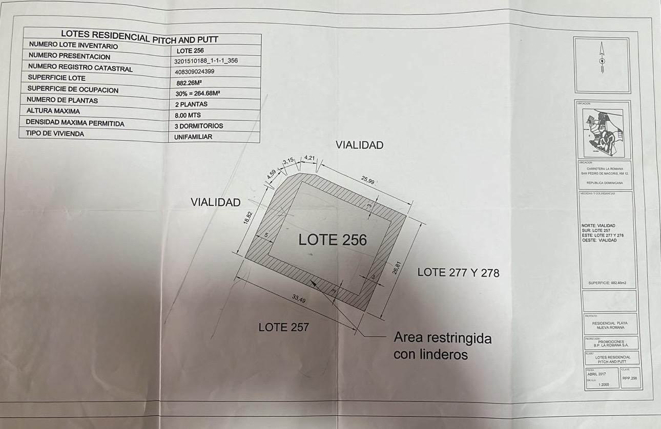 solares y terrenos - Solar / Terreno en Playa Nueva Romana 1