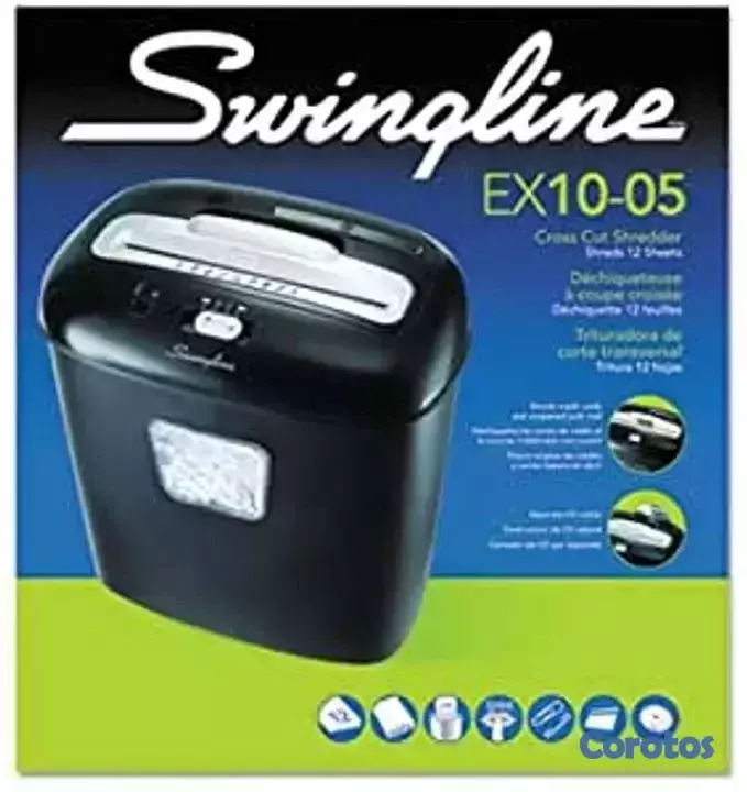 computadoras y laptops - TRITURADORA DE PAPEL SWINGLINE EX10-05, CAPACIDAD DE CORTE MANUAL 10 HOJAS  4