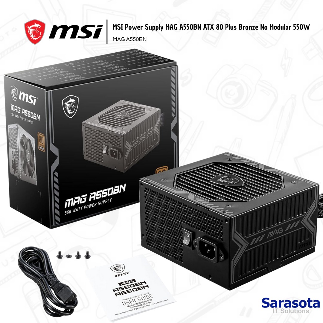 accesorios para electronica - Msi Power Supply MAG A550BN ATX 80 Plus Bronze  1