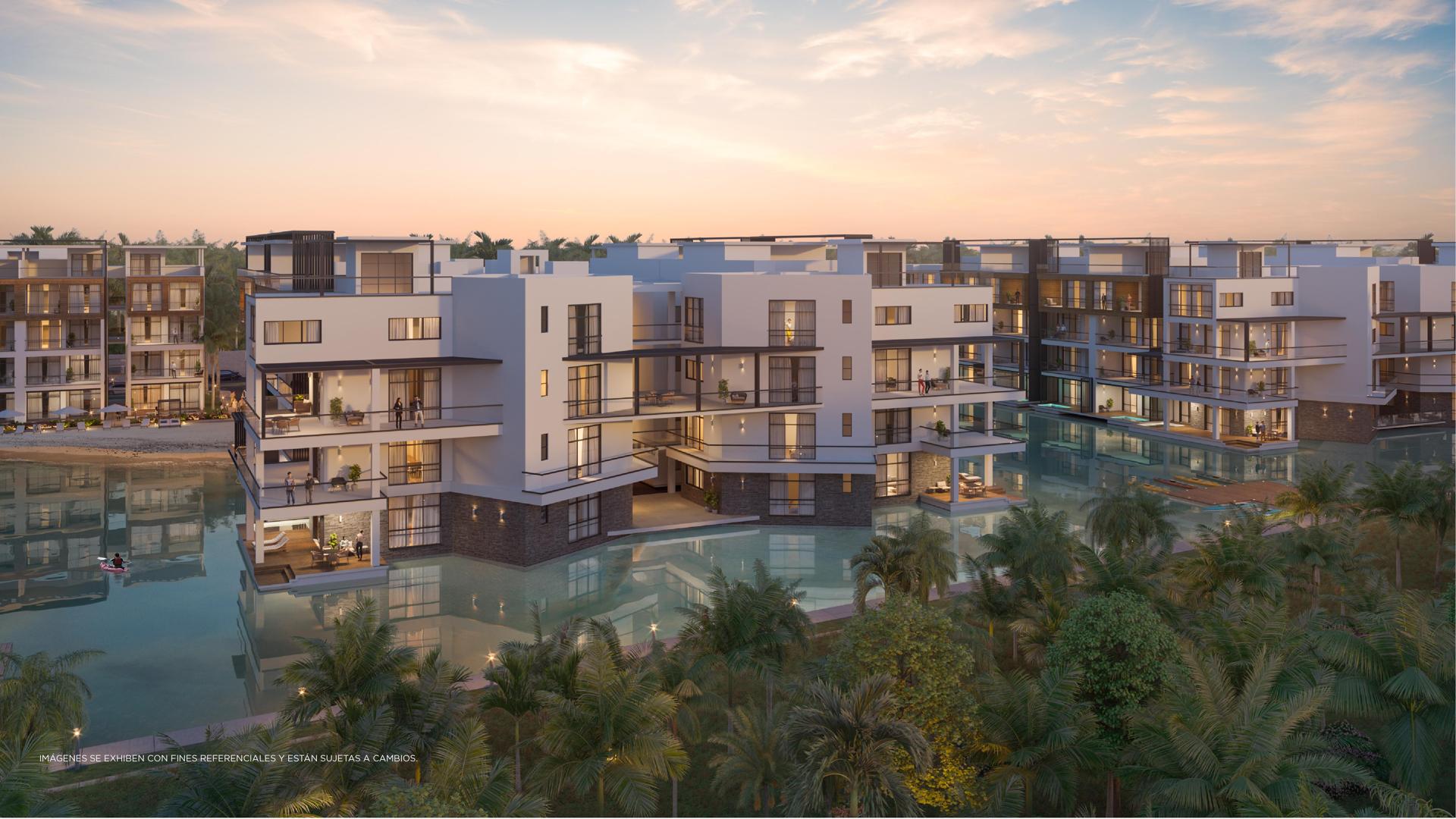 apartamentos - Apartamentos en Bávaro con playa privada y piscina tipo laguna 0