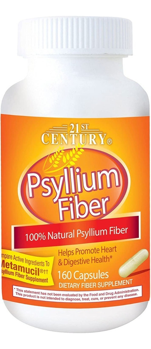 Salud y Equipamiento Médico - Psyllium 160 Caps 21st Century 0