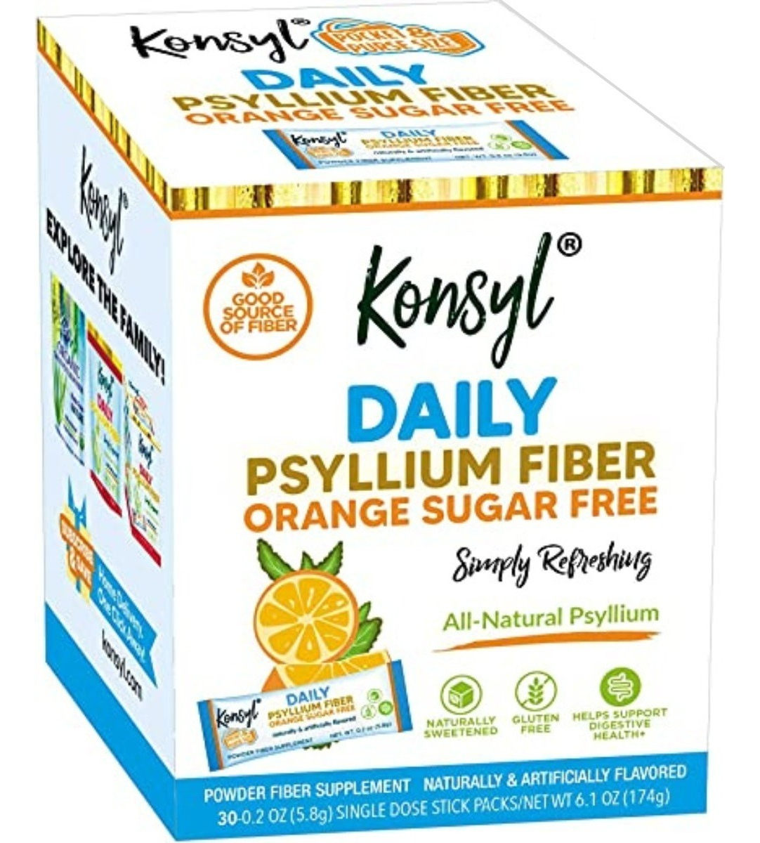Salud y Equipamiento Médico - Konsyl Psyllium 30 Paquetes