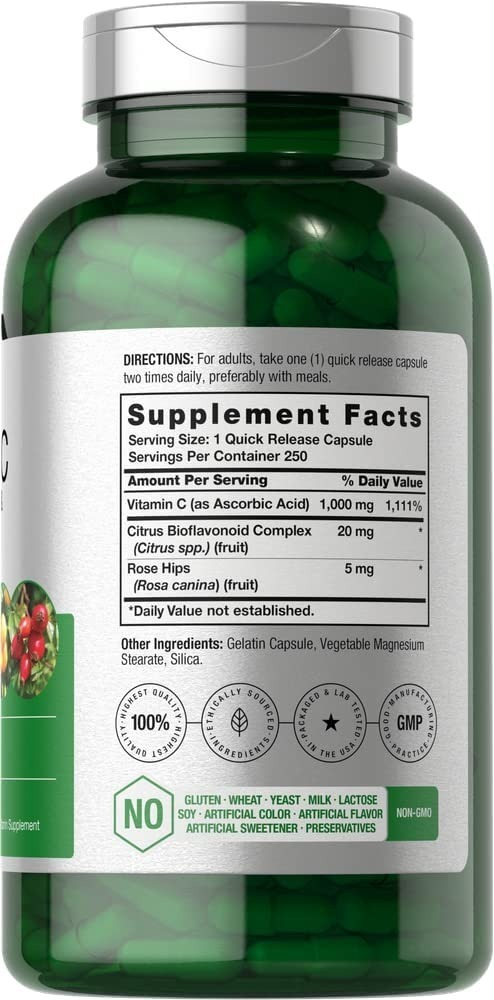 Salud y Equipamiento Médico - Vitamina C  250 Cap Horbaach 1