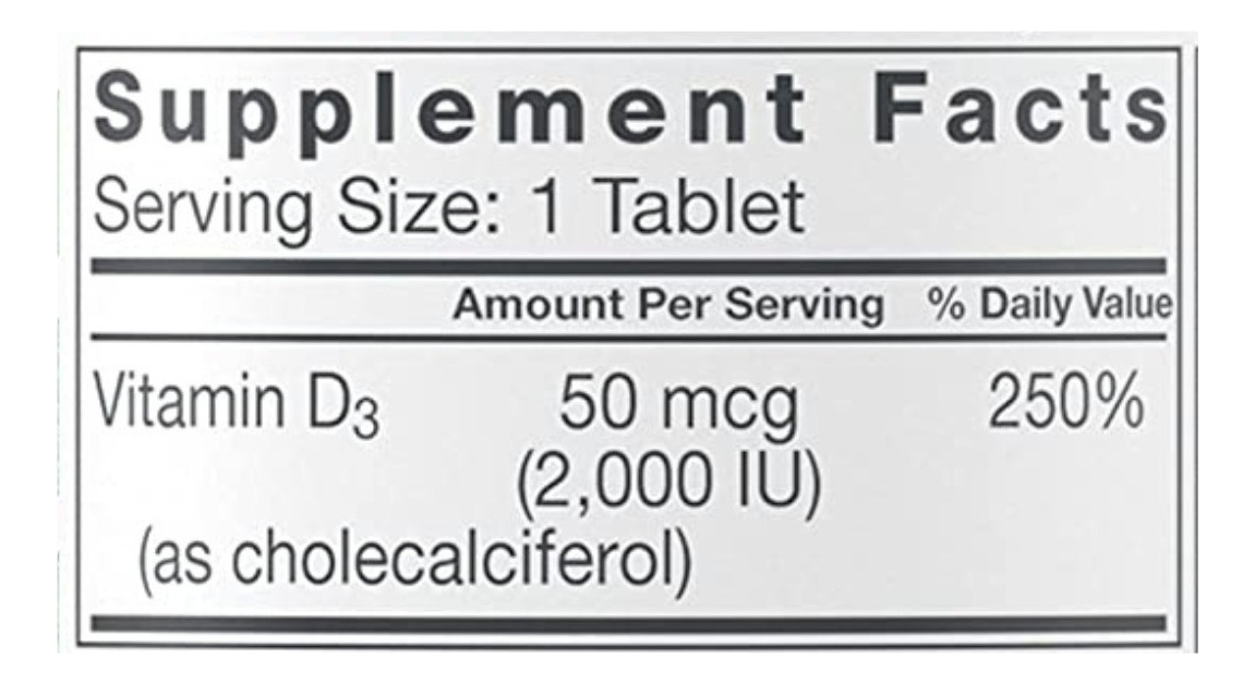 Salud y Equipamiento Médico - Vitamina D3 2000iu 90 tabs Shakl 1