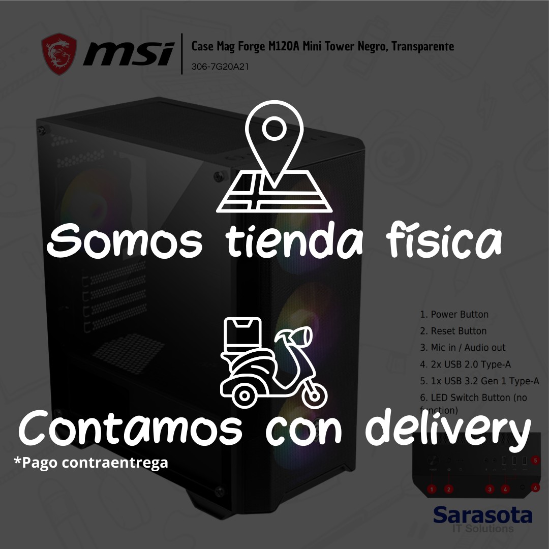 computadoras y laptops - MSI Case Mag Forge M100A Negro acrílico 2