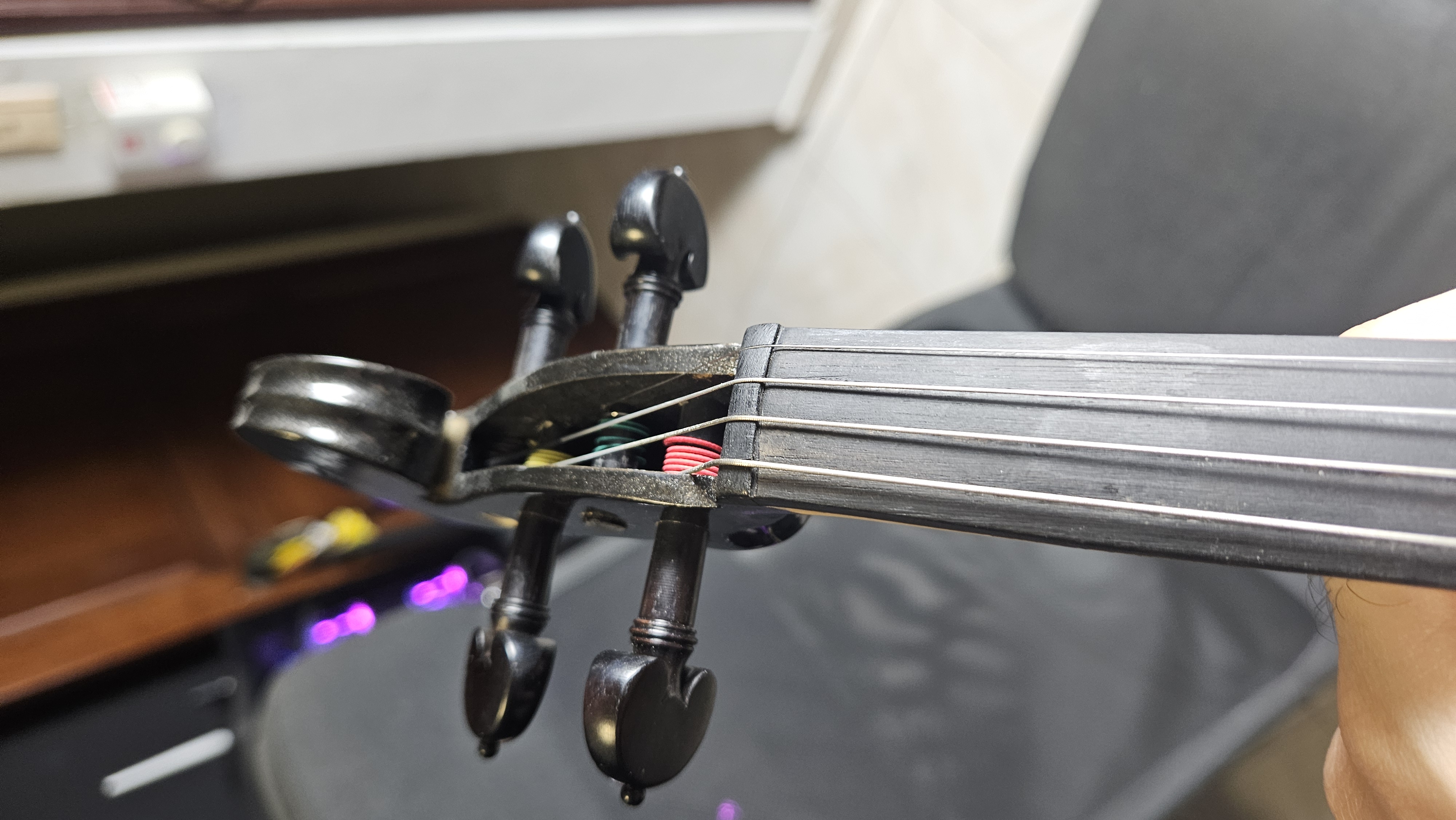 instrumentos musicales - Violin Electrico + Arco de fibra de carbono 2