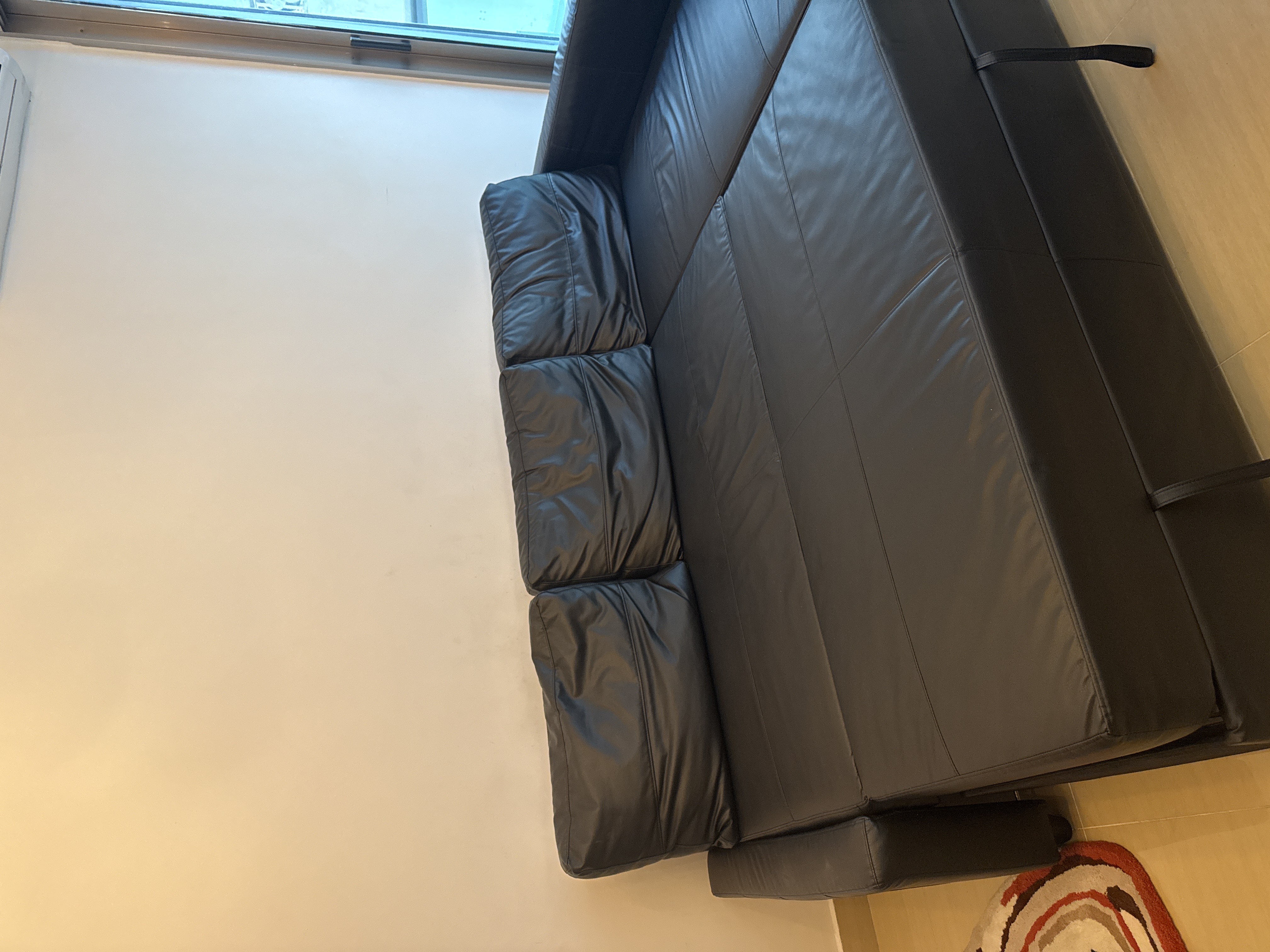 muebles y colchones - Mueble (sofa en L/ cama)  en leather excelentes condiciones. no pelado/no rayado 4