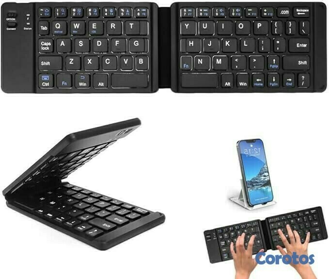 computadoras y laptops - Mini teclado inalambrico plegable Q-815 compatible iOS, Android y Window
 2