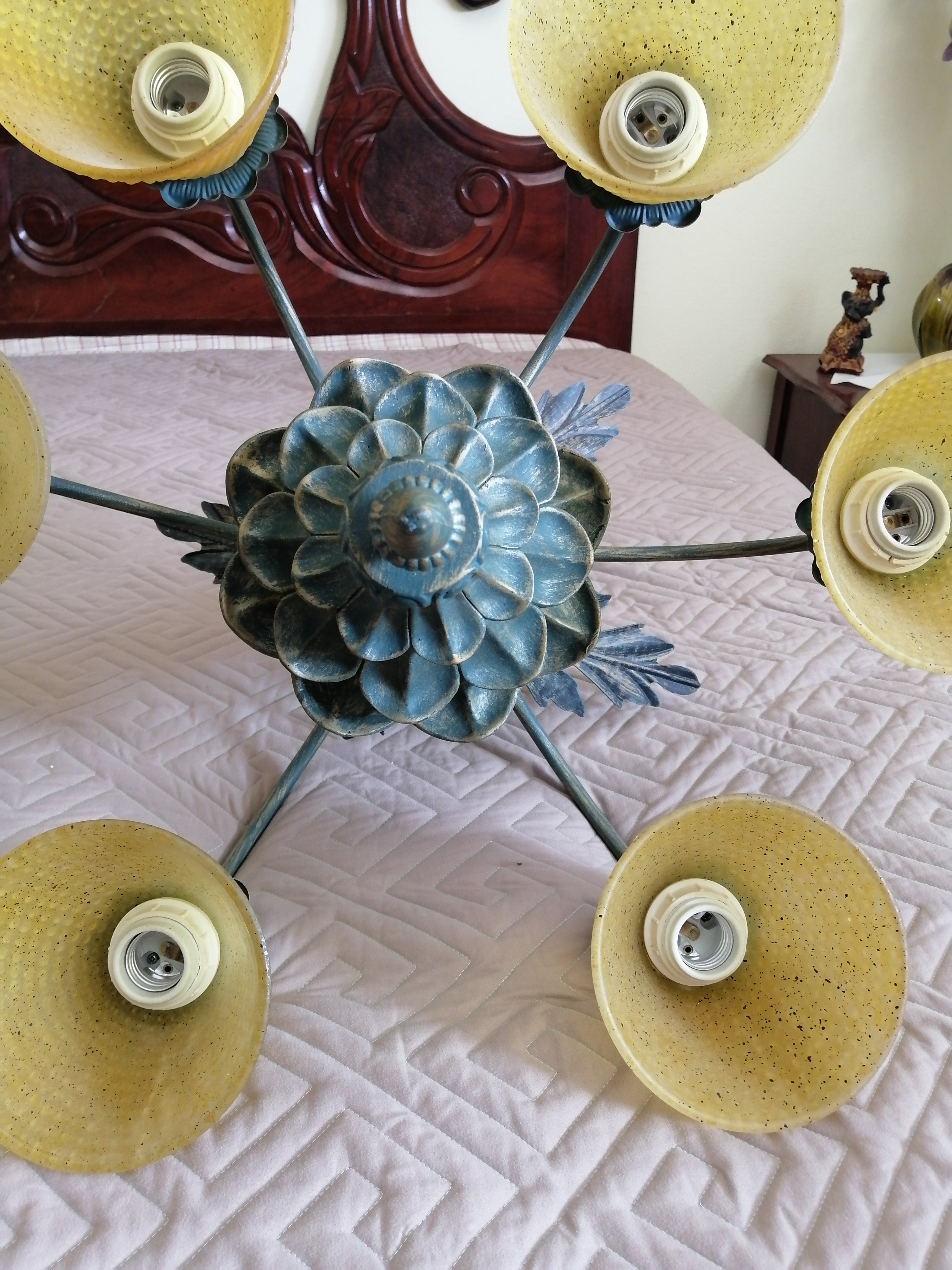decoración y accesorios - Lámparas antiguas en bronce y alabastro  3