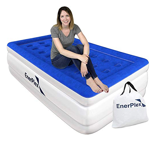 muebles y colchones - Colchon De Aire Enerplex Twin Inflable Doble Altura Camping 0