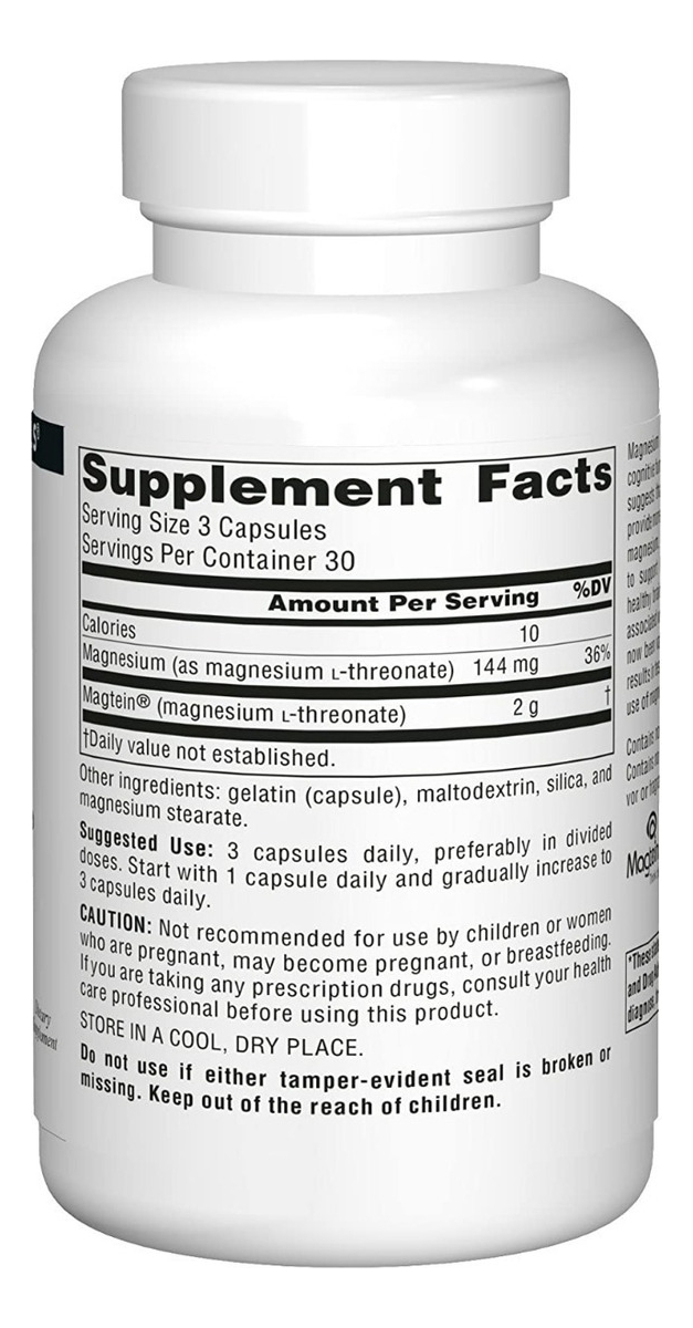 Salud y Equipamiento Médico - L-treonato De Magnesio Source Naturals 1