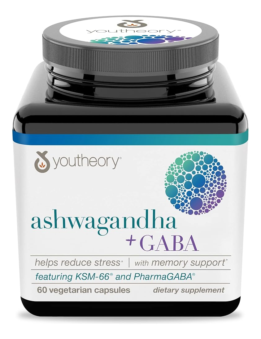 Salud y Equipamiento Médico - Youtheory Ashwagandha+gaba, Ayuda A Reducir El Estrés Con Ap 0