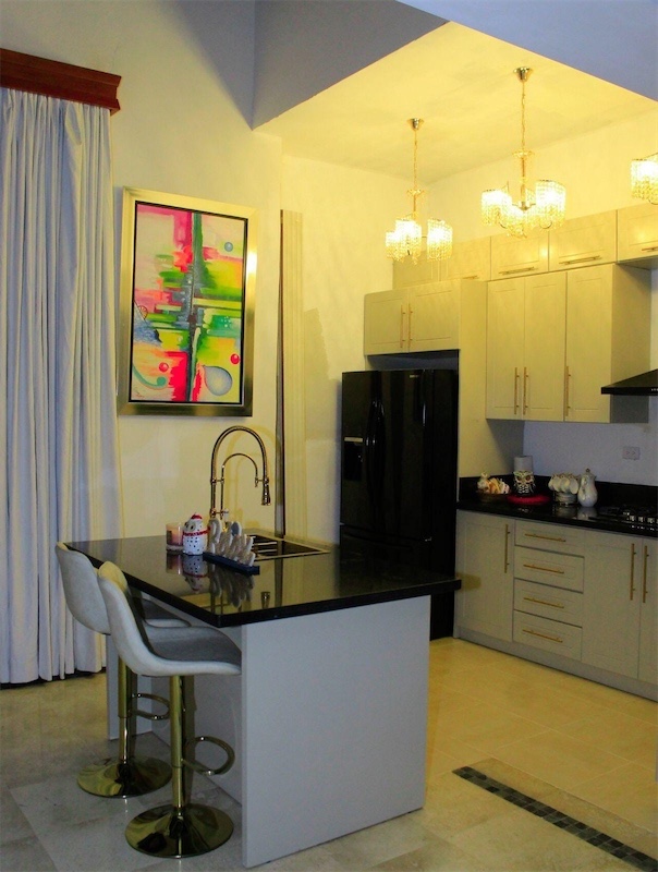 casas vacacionales y villas - Venta de Villa amueblada en cap Cana Green Village con 1500 mts zona turista  7