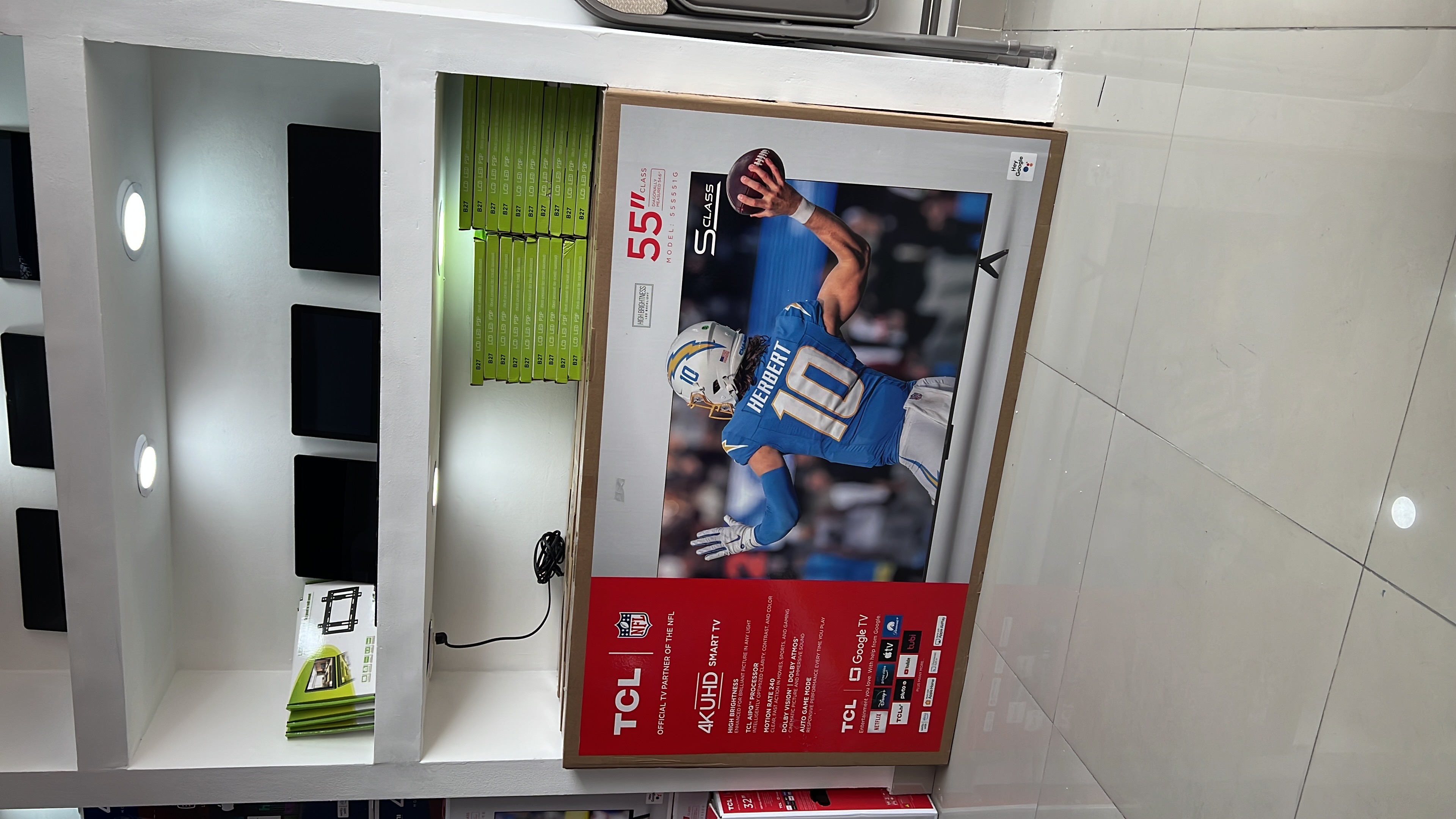 tv - televisor smart tv tcl 55 pulgadas 4k ultima generación Google control por voz  0