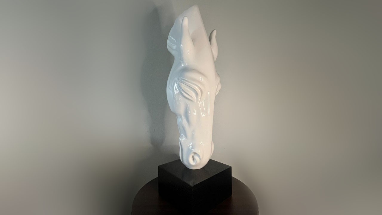 decoración y accesorios - Escultura de cabeza de caballo (ilumel)