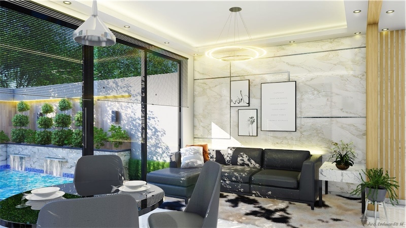 casas vacacionales y villas - Venta de villas en boca chica complejo turístico con piscina Santo Domingo 5